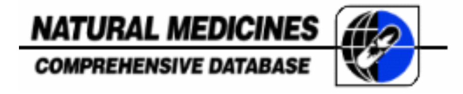 Natural Medicines Comprehensive Database 2022 CMEList Natural Medicines Comprehensive Database 2022 CMEList