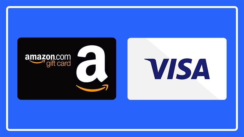 Visa and Amazon Prepaid Card