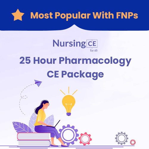 NursingCE 25 Hour Pharmacology CE Package for APRNs