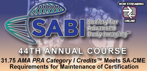 Meetings-by-Mail SABI (Society of Advanced Body Imaging) 44th Annual Course (2021)