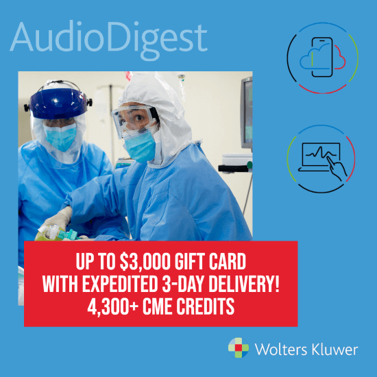 Audio Digest CME Emergency Medicine Platinum Membership with up to $3000 gift card