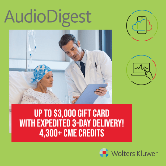Audio Digest CME Oncology Platinum Membership with up to $3000 gift card