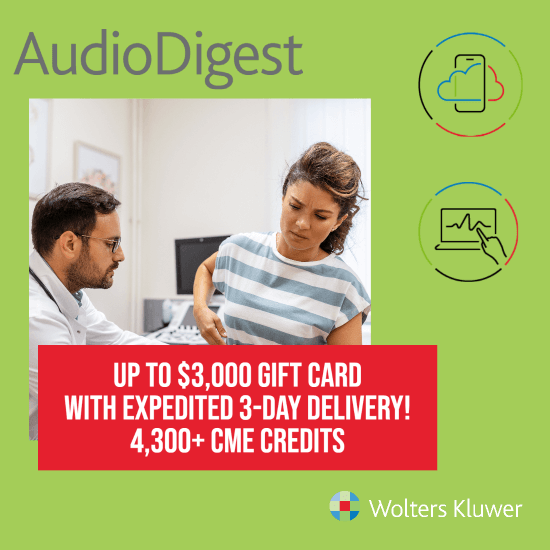 Audio Digest CME Urology Platinum Membership with up to $3000 gift card