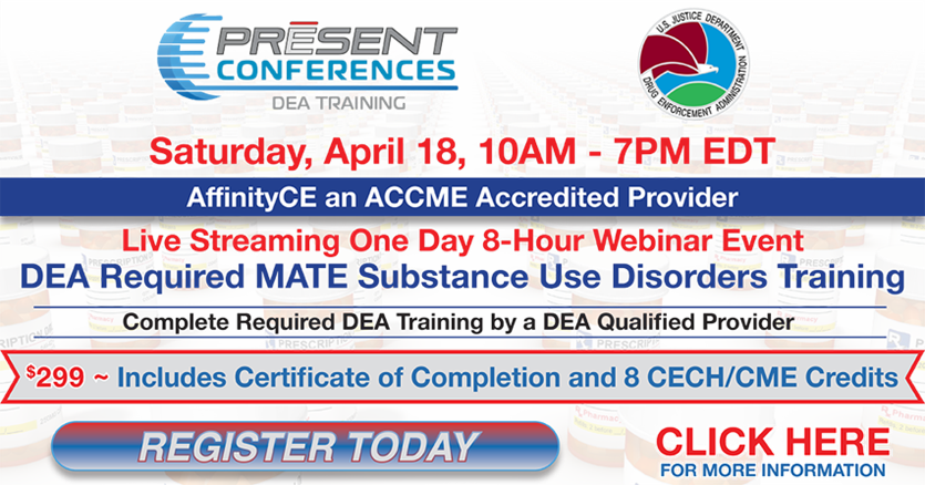 PRESENT DEA Mate Training - Complete Your Required Training