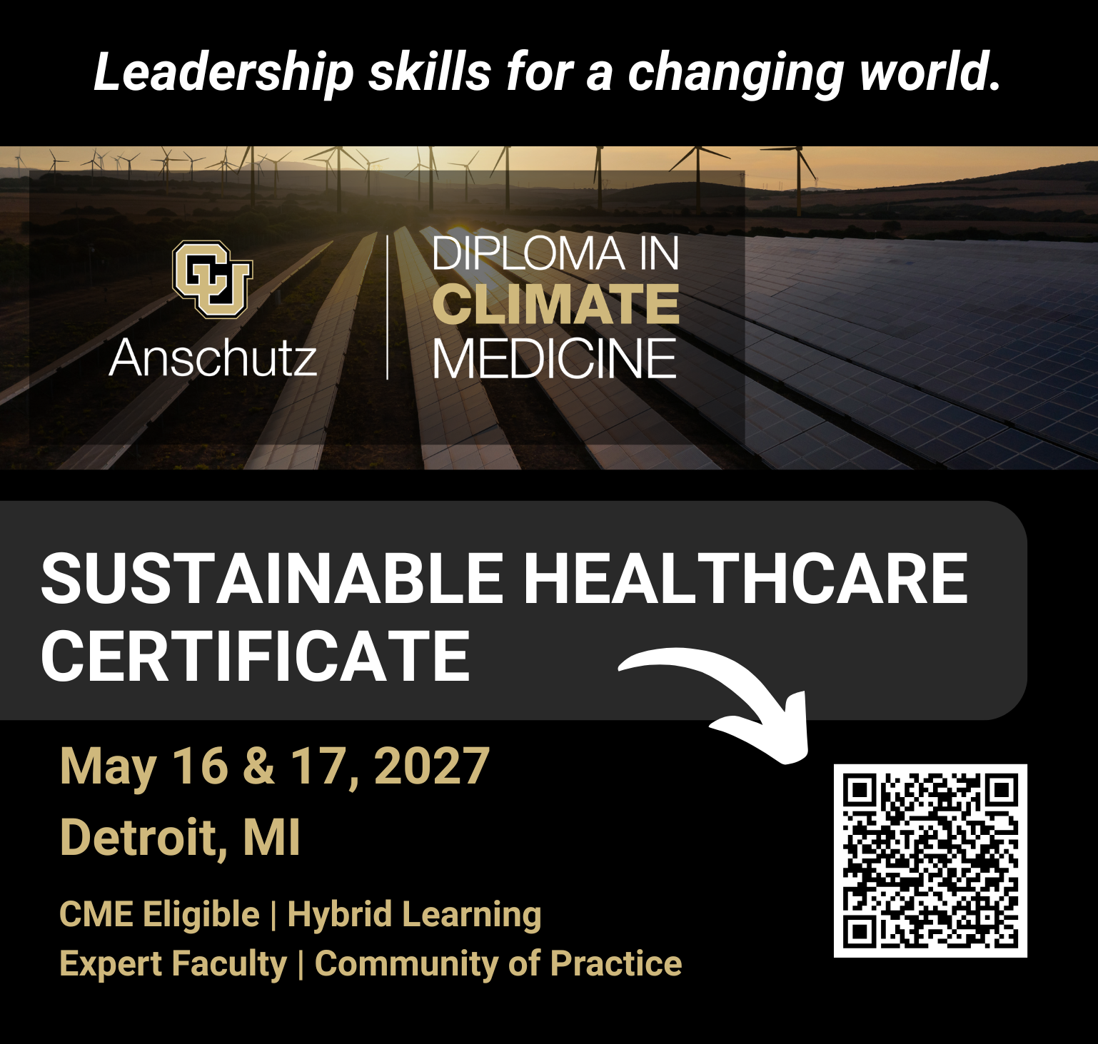 University of Colorado Anschutz – Diploma in Climate Medicine - Sustainable Healthcare Certificate