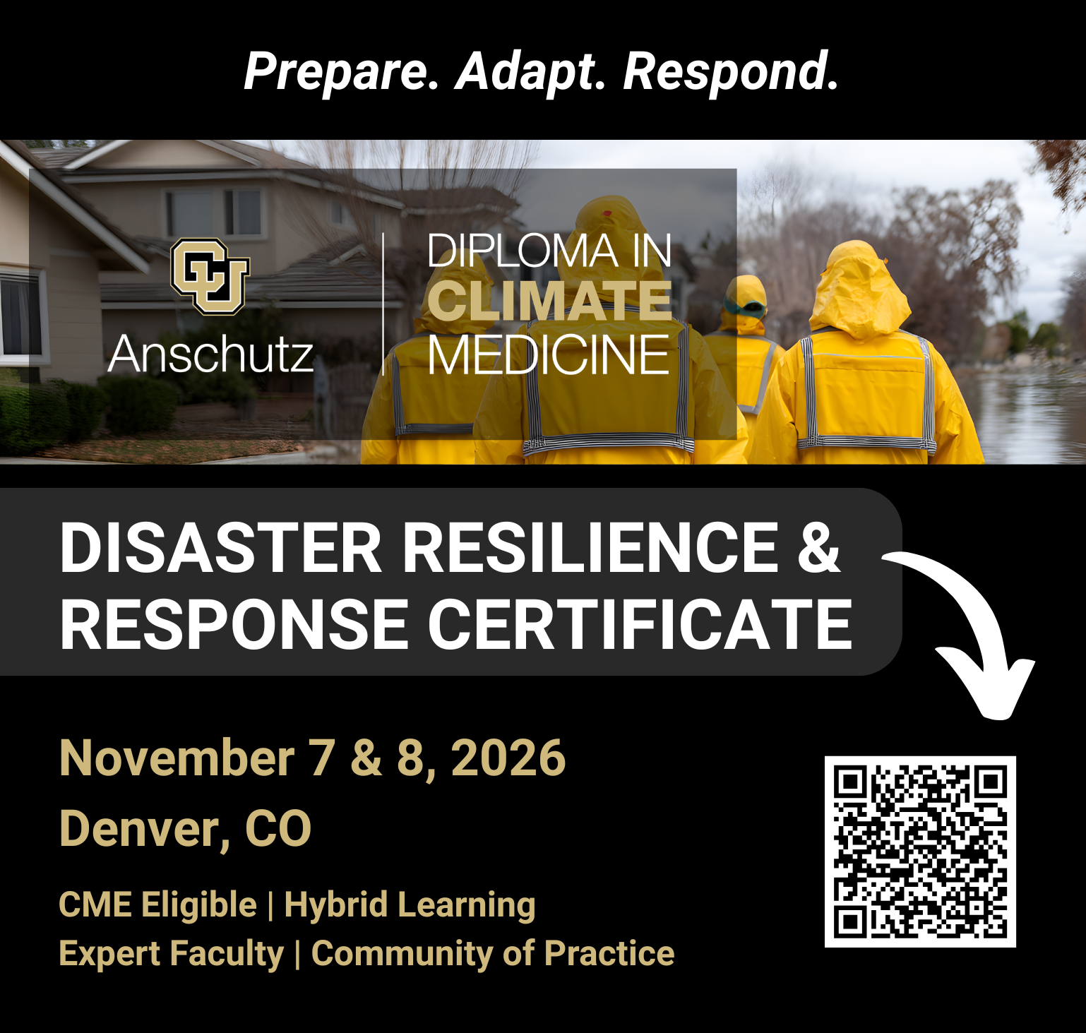 University of Colorado Anschutz – Diploma in Climate Medicine - Disaster Resilience & Response Certificate